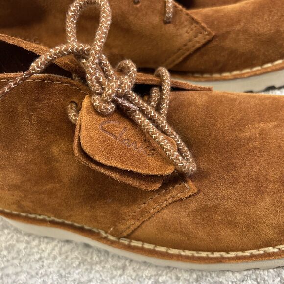 Clarks Solsbury Desert Boots Mens 11 Brown Suede Leather Lace Up Shoes main image 5